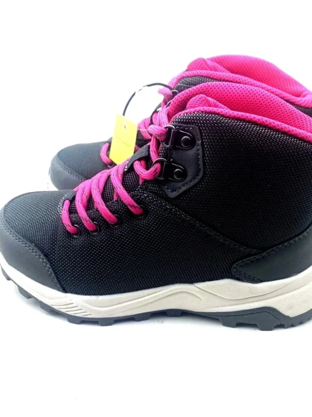 Girls Boots Shoes Size 1 Children Kids Footwear Gray Hightop Water Repellent